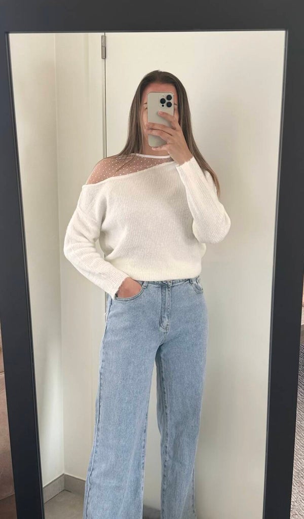 Leah sweater white