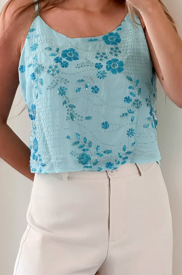Ibiza top lagoon blue