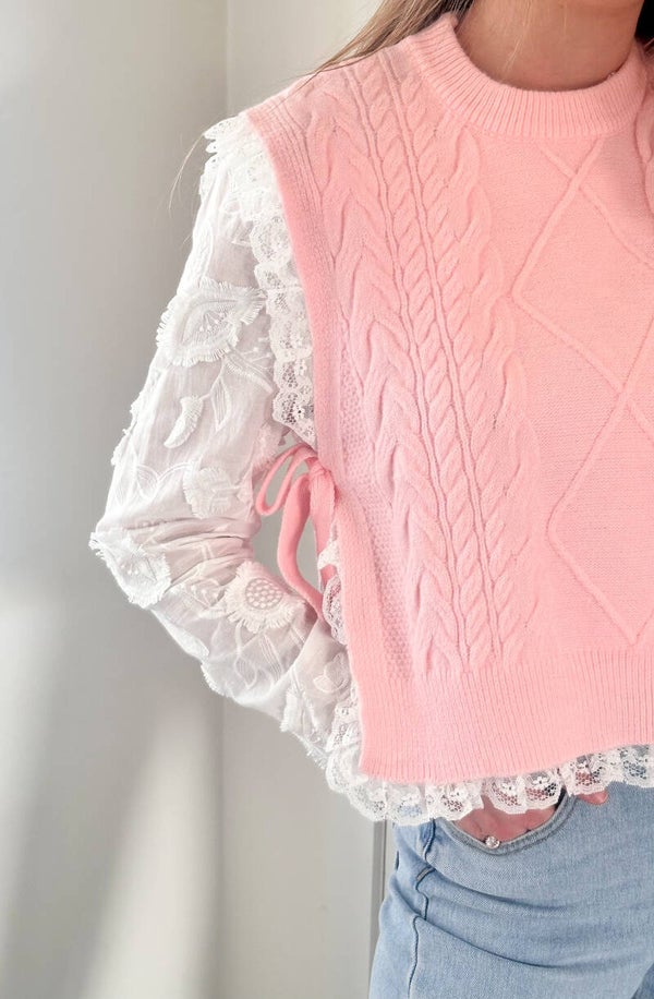 Lace debardeur pink (restock)