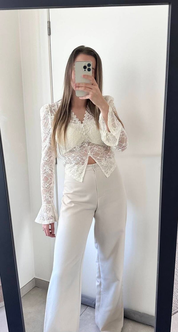 Fran lace blouse white