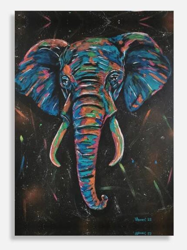 Neon Elefant Poster