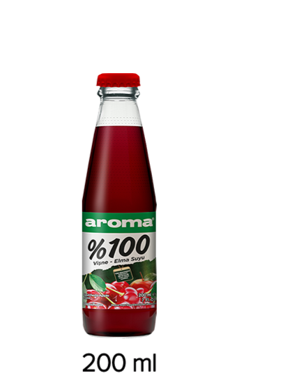 100% Sourcherry apple 200ml - glas