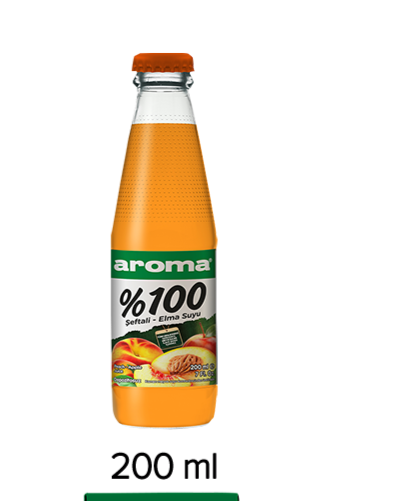 Glas 200 ml - 100% perziek apple