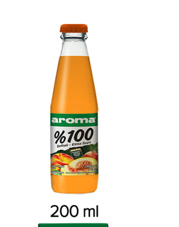 Glas 200 ml - 100% perziek apple