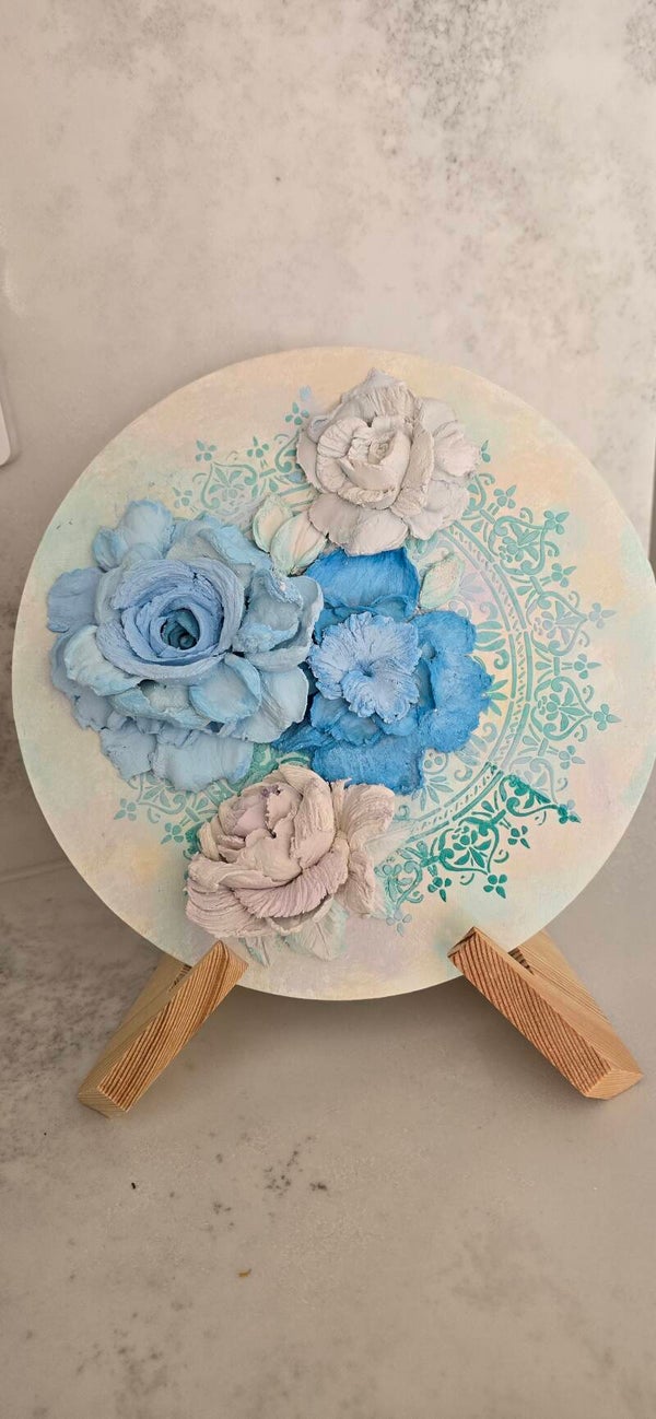 Original Handcrafted Floral Sculpture "Floral Sky"