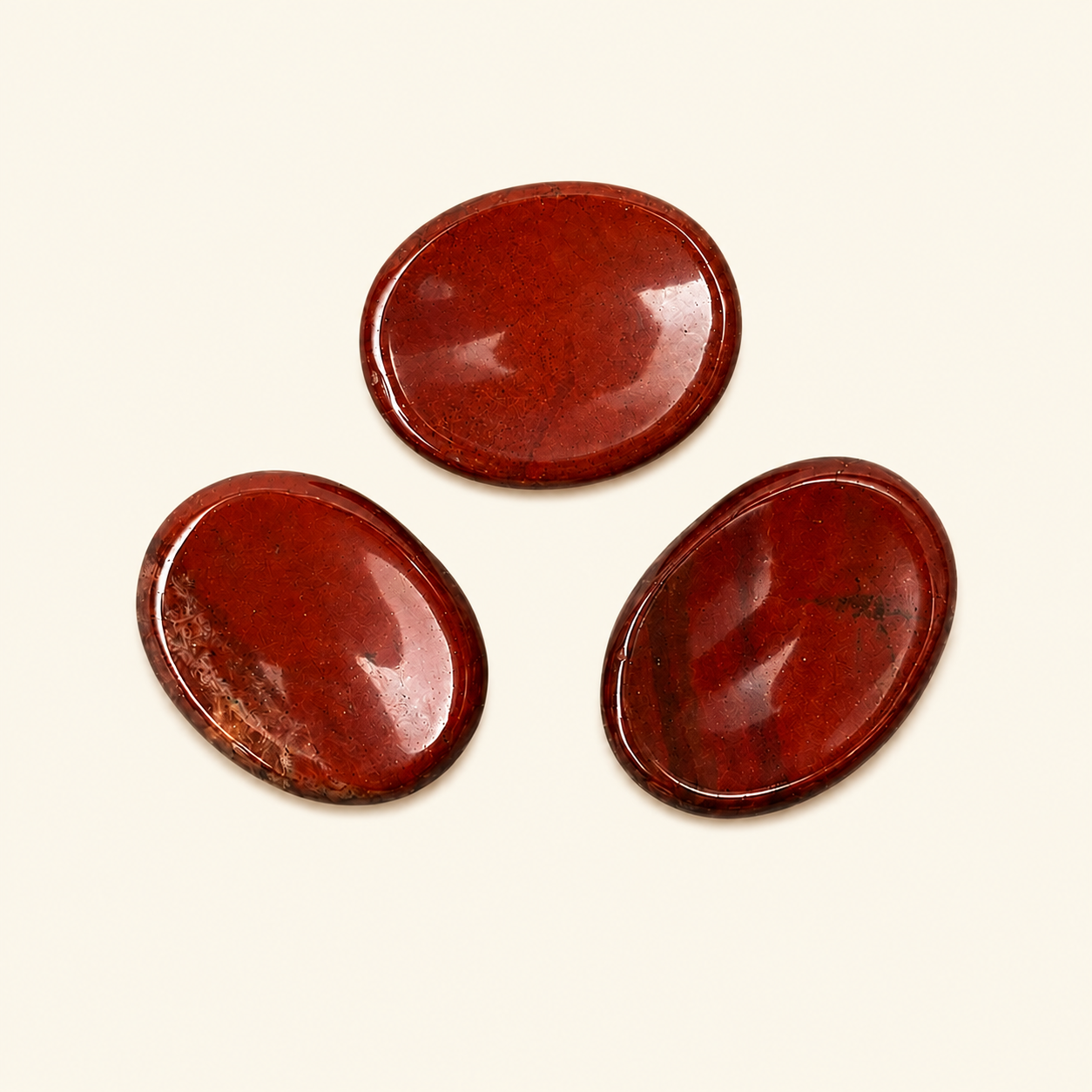 Rode Jaspis Worry Stone