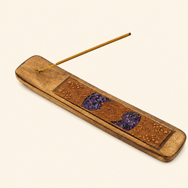 Wierookhouder healing hands amethist