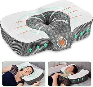 Elviros Oreiller Ergonomique Cervical, Oreiller Mémoire Forme