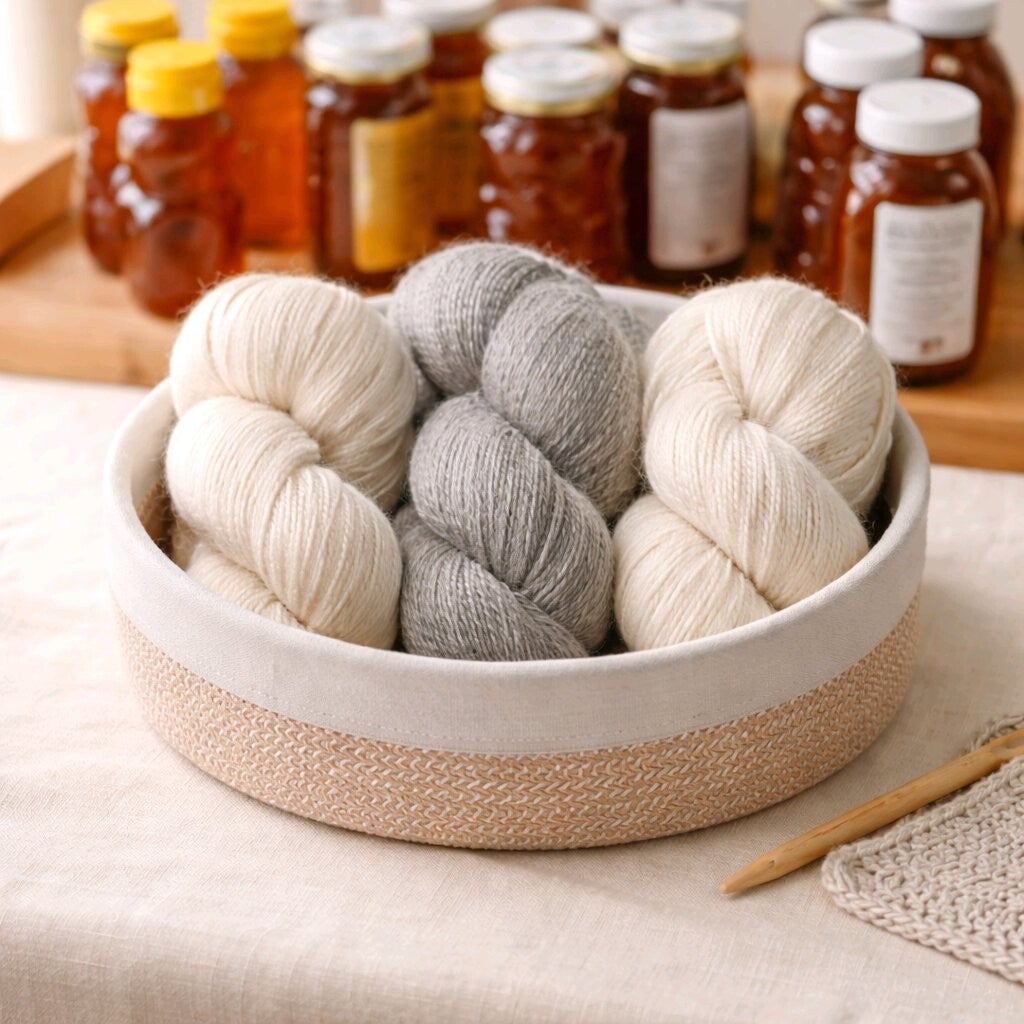 Wool Skeins,Natural Color Lincoln