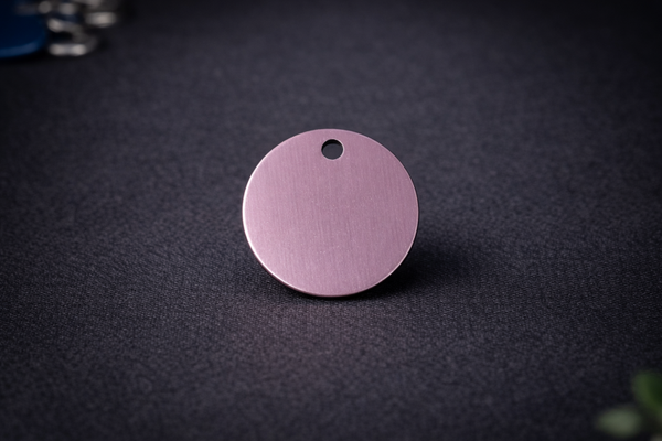 Médaille ronde rose