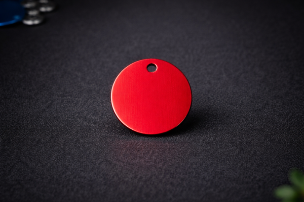 Médaille ronde rouge
