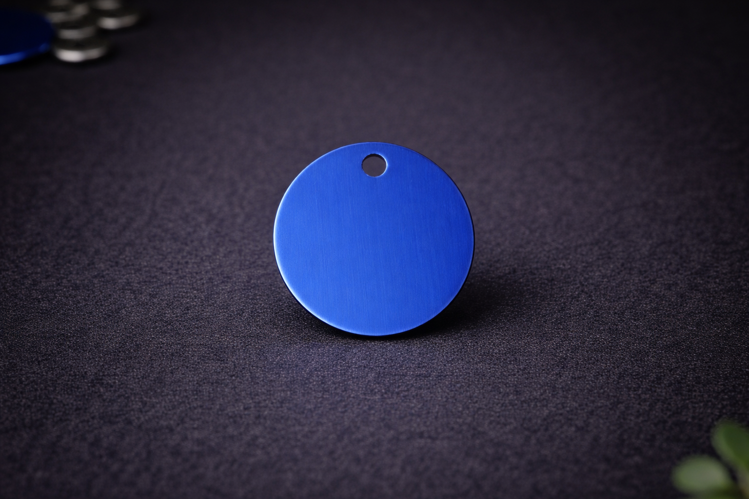 Médaille ronde bleu