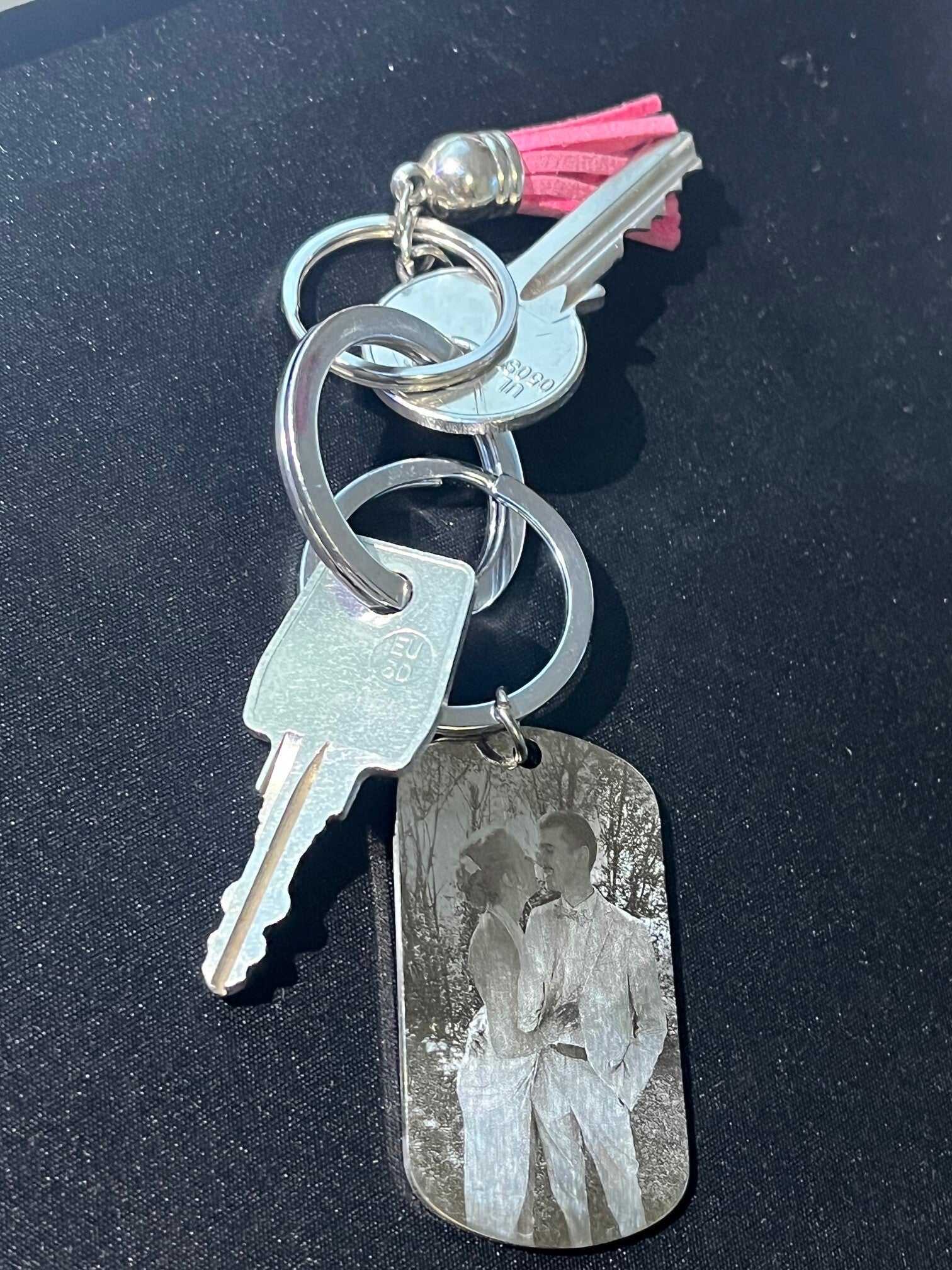 Porte clé personnalisé en acier inoxydable