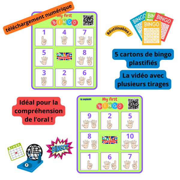 My first Bingo (téléchargement numérique) - grilles de jeu et vidéo