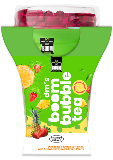 Ananas & Erdbeer Bubble Tea