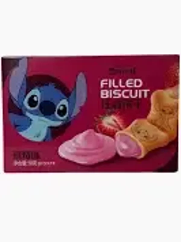 Stitch Kekse mit Erdbeerfüllung