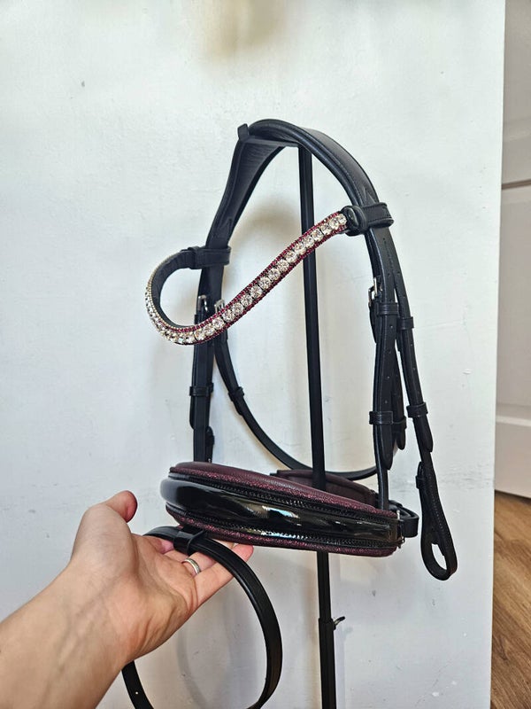 Outlet Hoofdstel Burgundy/Glitter