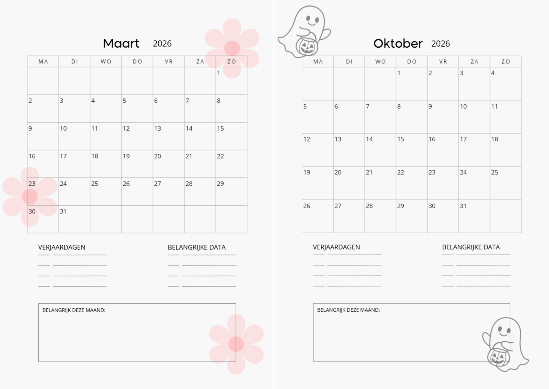 Thematisch maandoverzicht