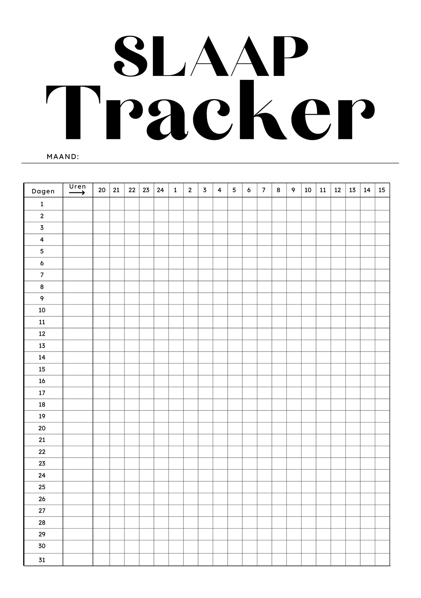 Slaap tracker