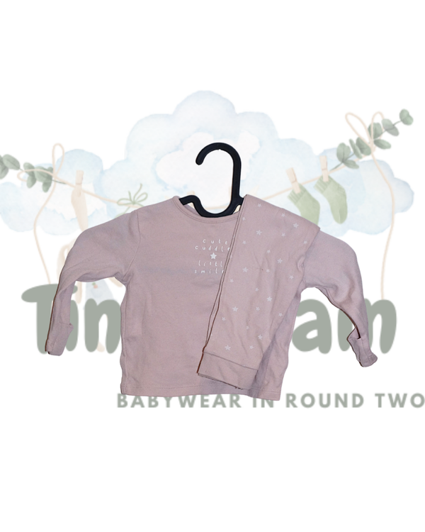 Light Pink Star Pyjama Set