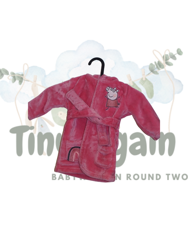 Fluffy Pink "Peppa" Dressing Gown