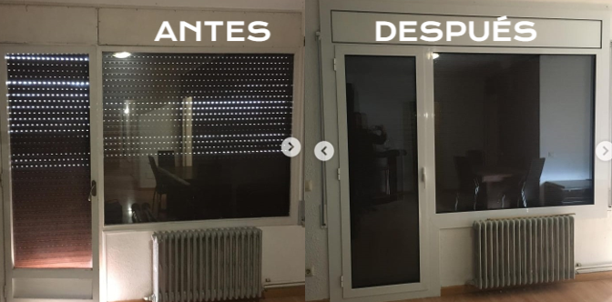 balconera y persiana