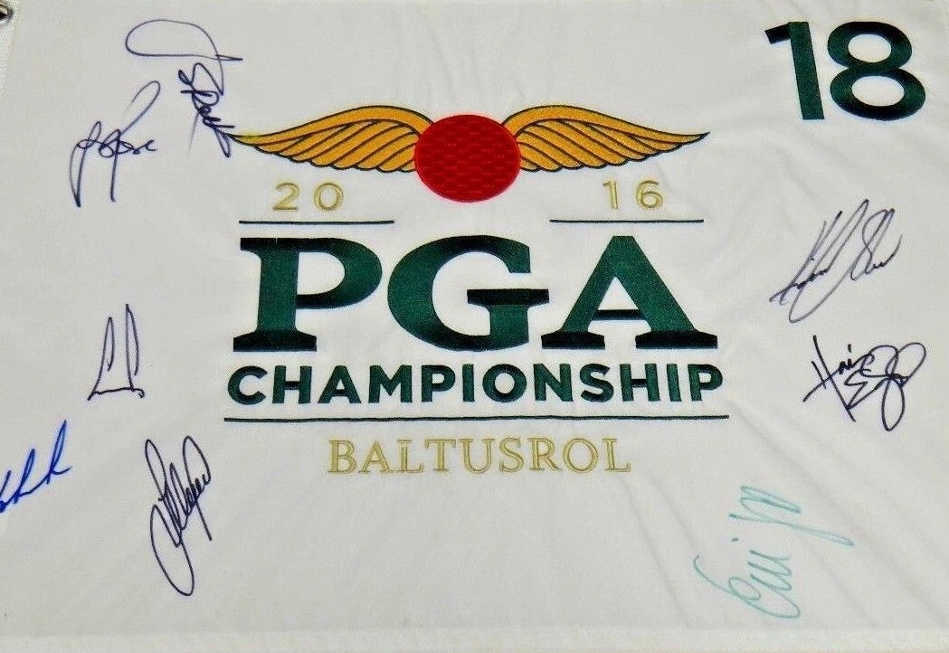 Signed golf flag