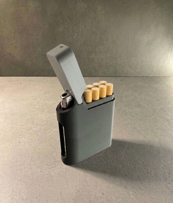Astuccio porta sigarette con accendino