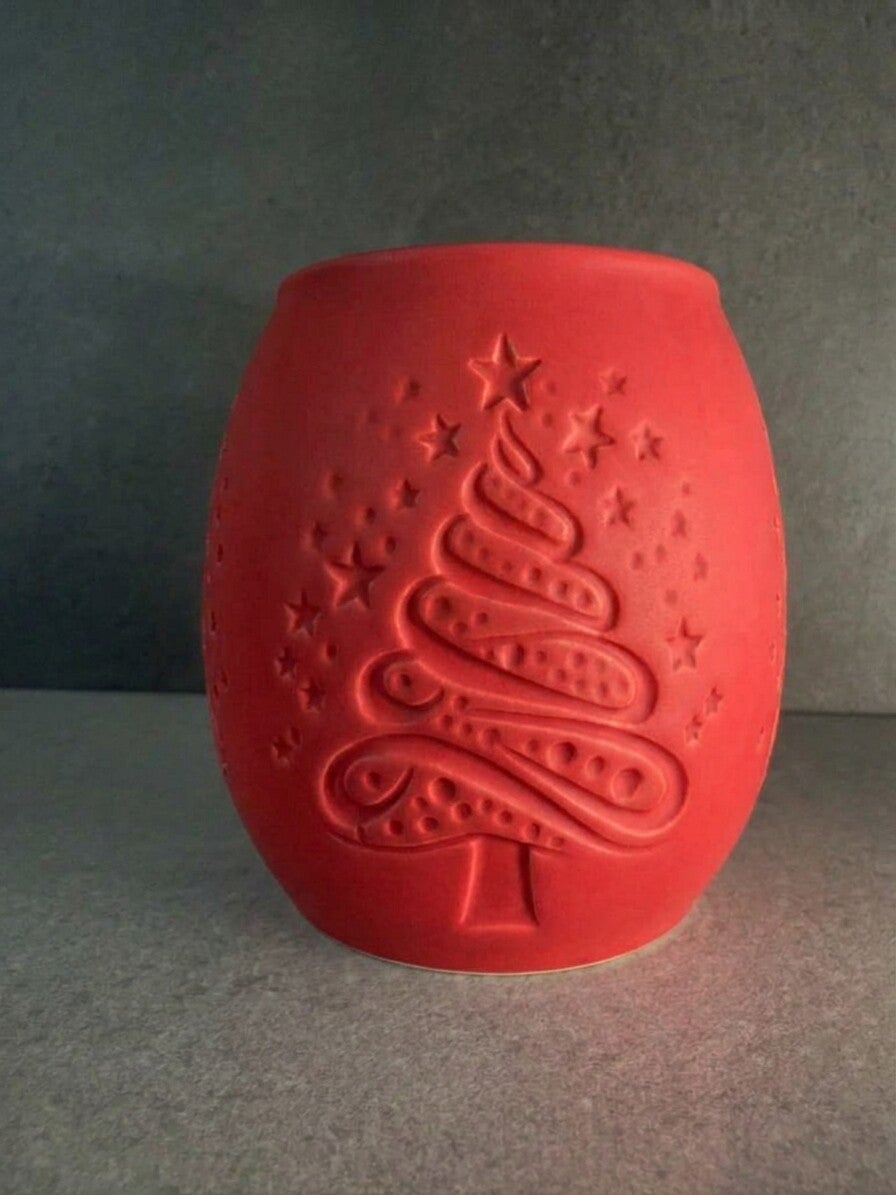 Porta candela di Natale semitrasparente