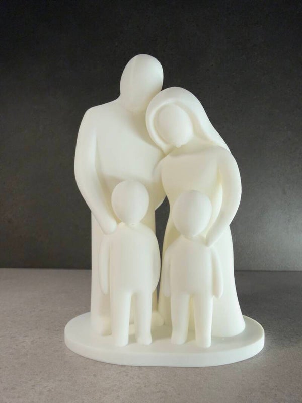Scultura famiglia (2 adulti 2 bambini)