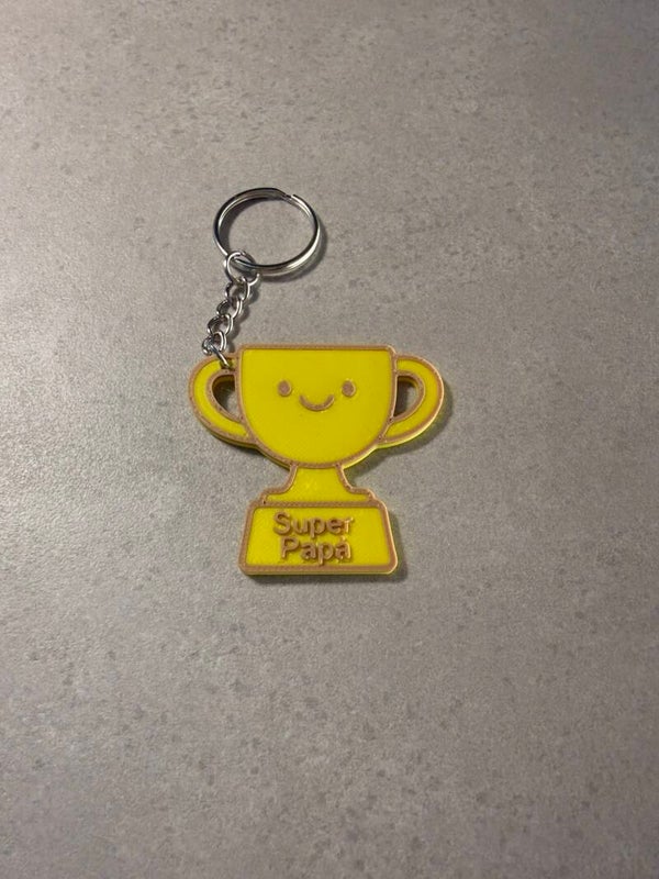 Portachiavi a coppa "Super papà"