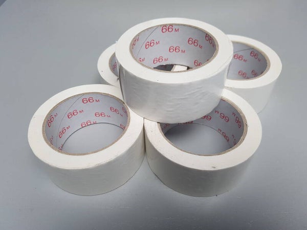 Verhuistape pvc wit - 50mm X 66m 6 rollen per pak