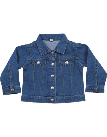 Denim Jacket Babybugz Baby/Kind Geborduurd Achterkant