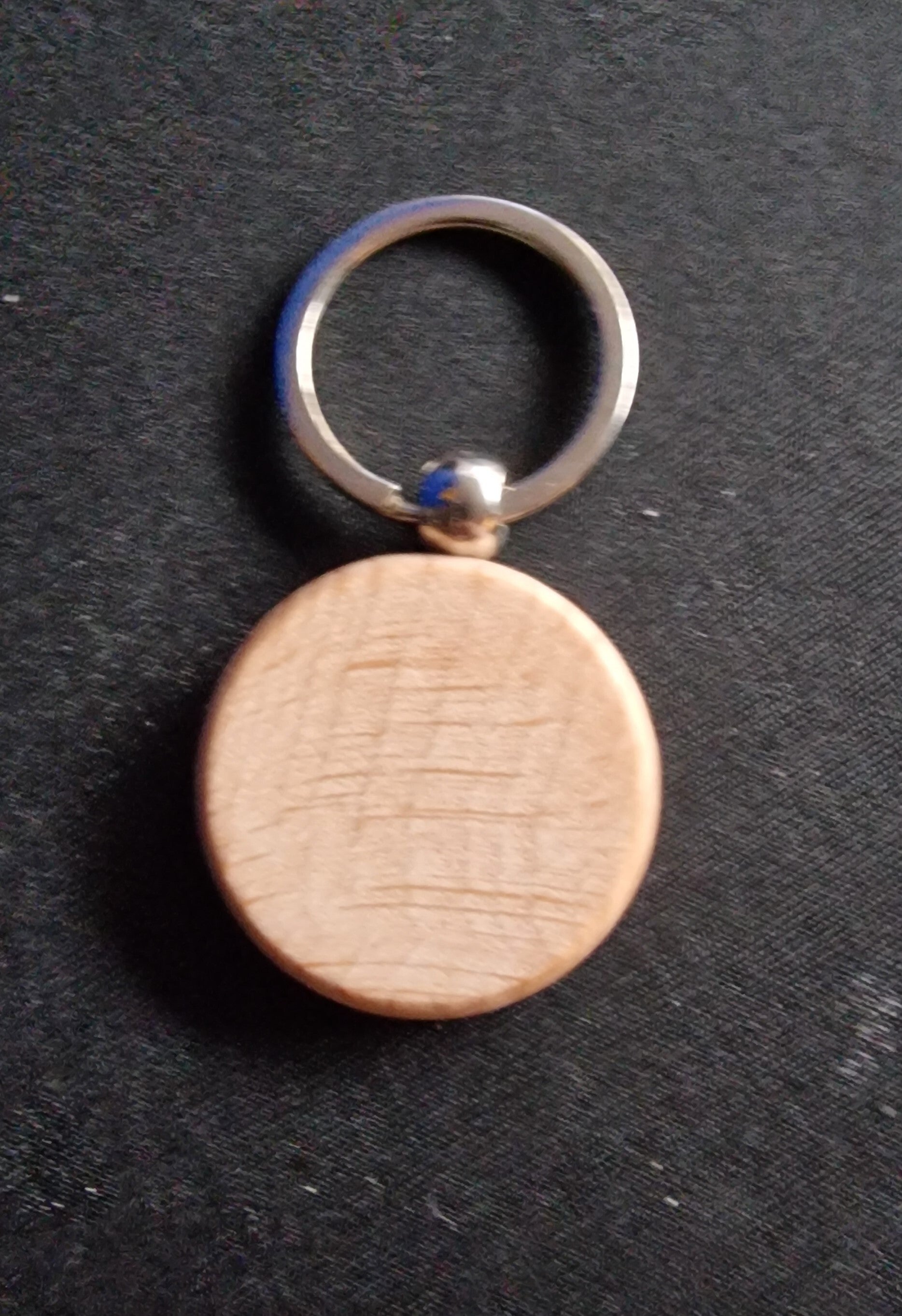 Sleutelhanger Hout Rond Gegraveerd