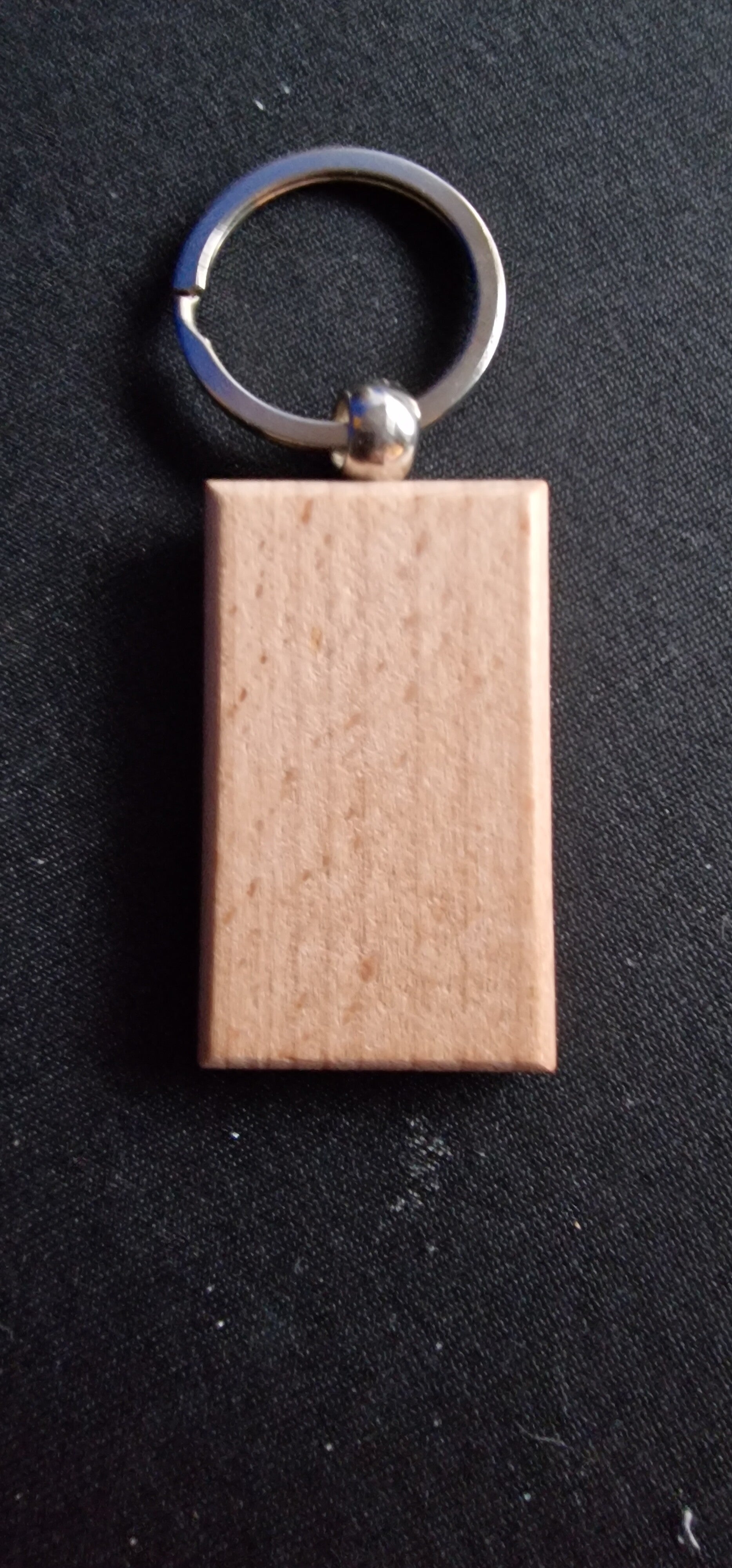 Sleutelhanger Hout Rechthoek Gegraveerd