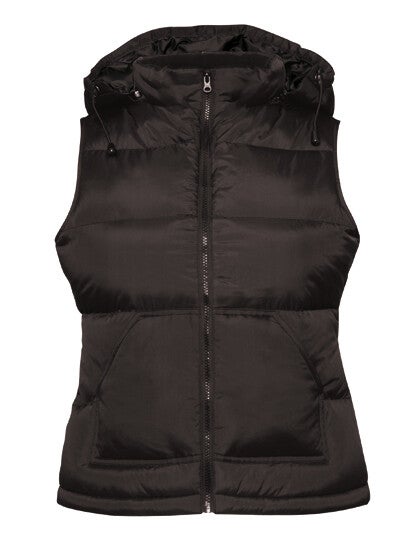 Bodywarmer Met Kap B&C Vrouw Geborduurd Achterkant