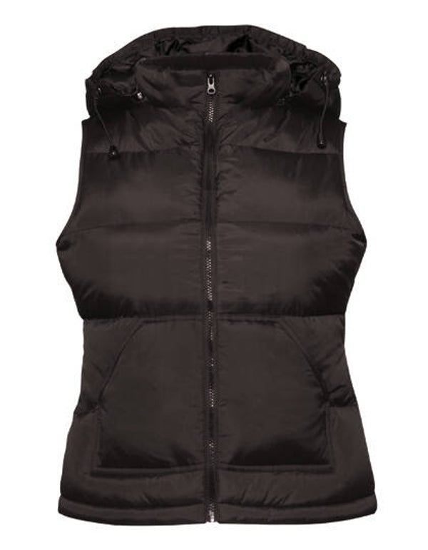 Bodywarmer Met Kap B&C Vrouw Geborduurd Achterkant