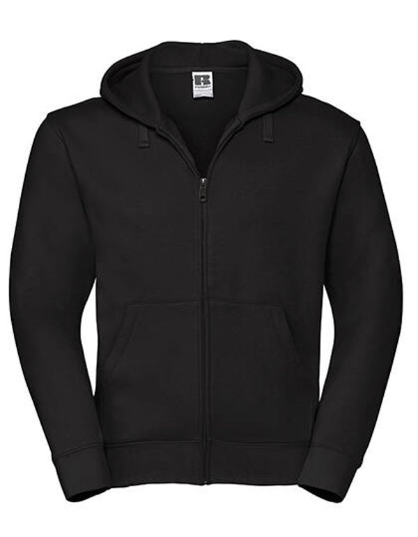 Zipped Hoodie Jacket Russell Man Geborduurd Achterkant