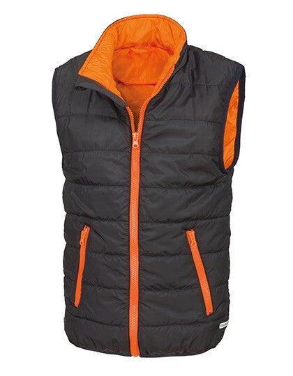 Soft Padded Bodywarmer Result Core Youth Geborduurd Achterkant