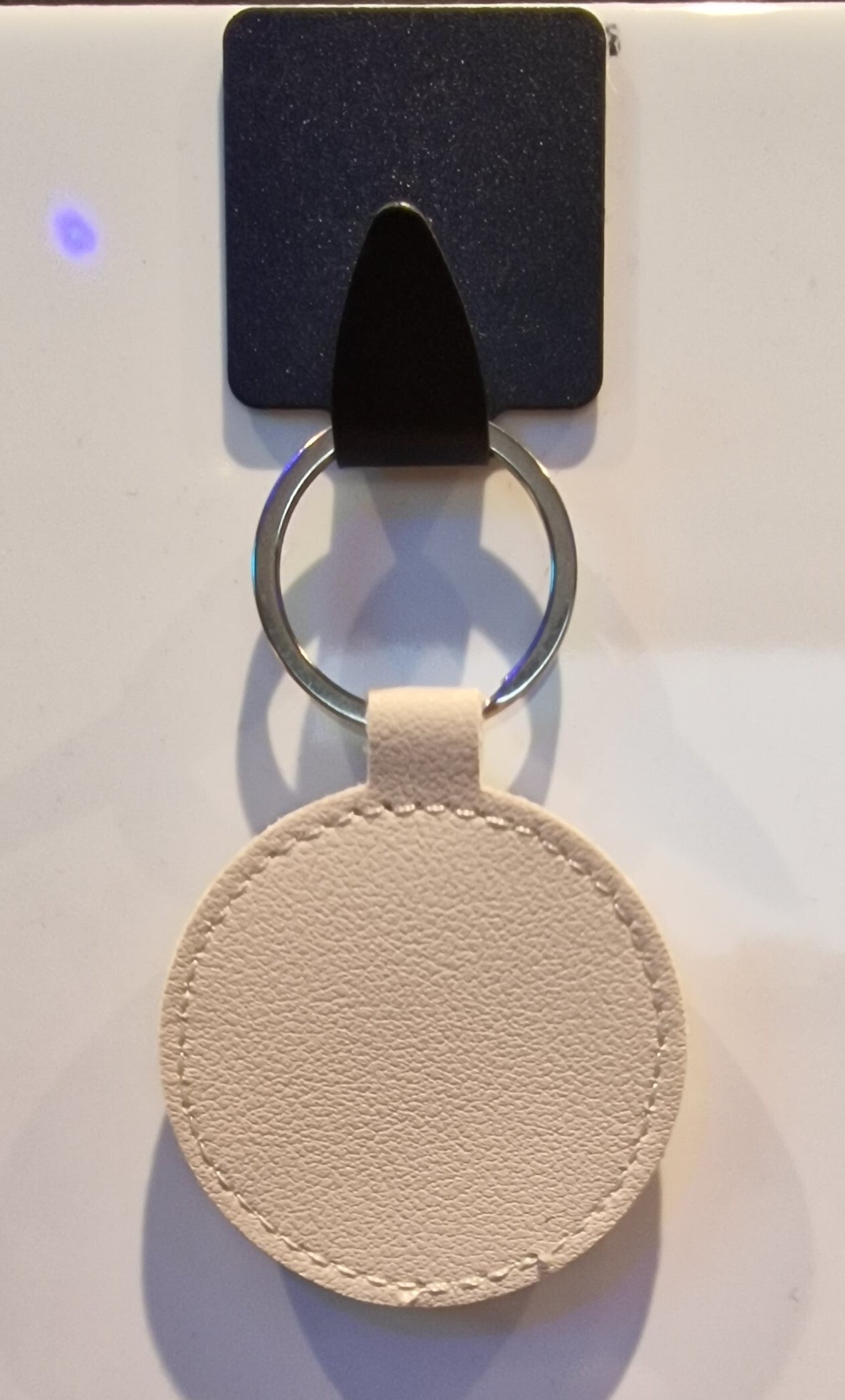 Sleutelhanger Leer Rond Bedrukt