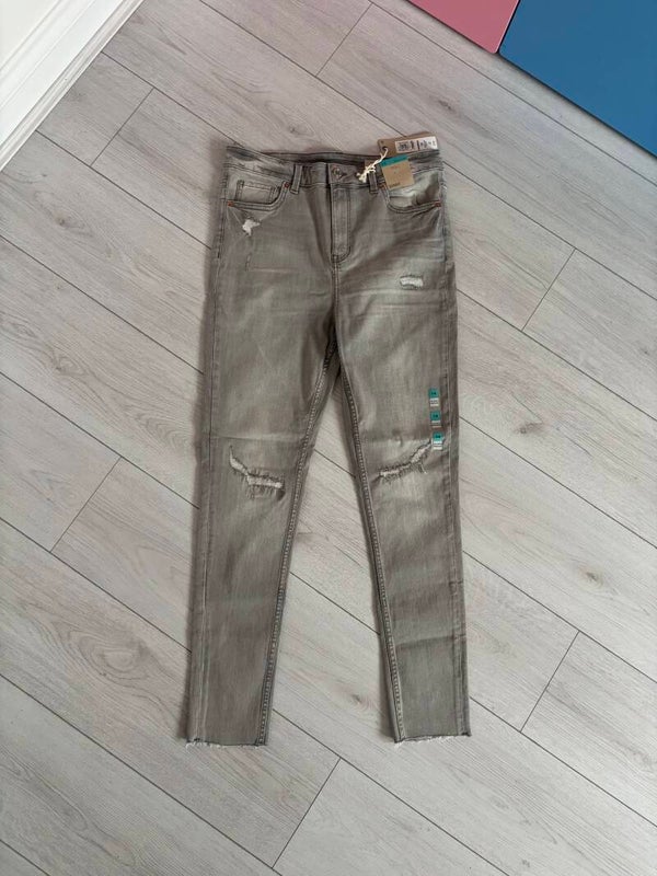 M&S The Ivy Skinny Regular Length Jeans Grey Size 14