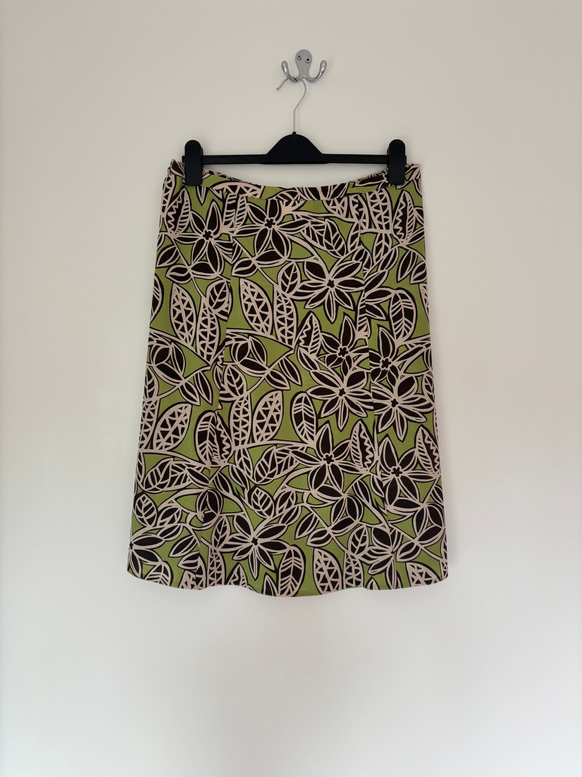Honor Millburn Vintage Green Midi Skirt Size 16