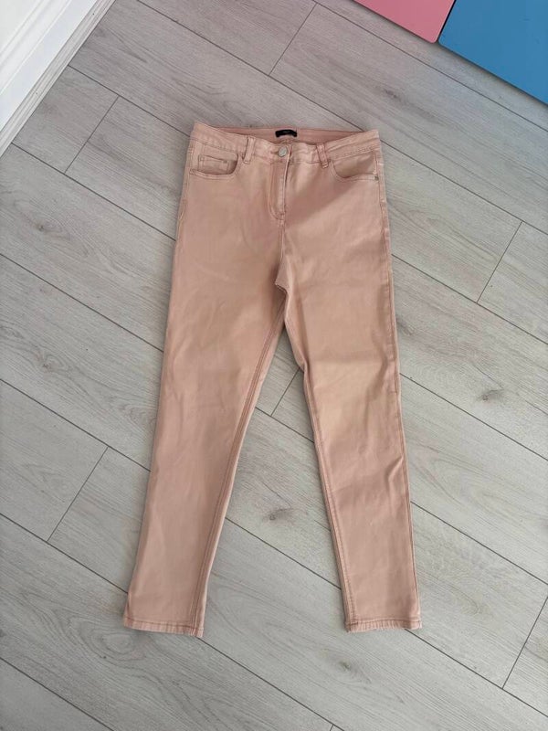 M&Co Petite Light Pink Skinny Trousers Jeans Size 14