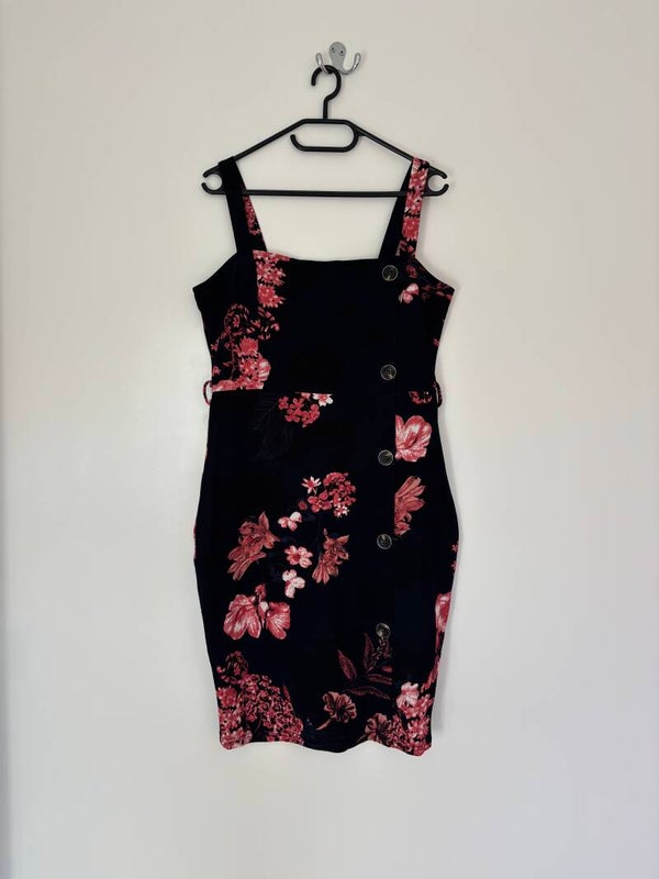 Pink Boutique Pinafore Knee Length Dress Size 14