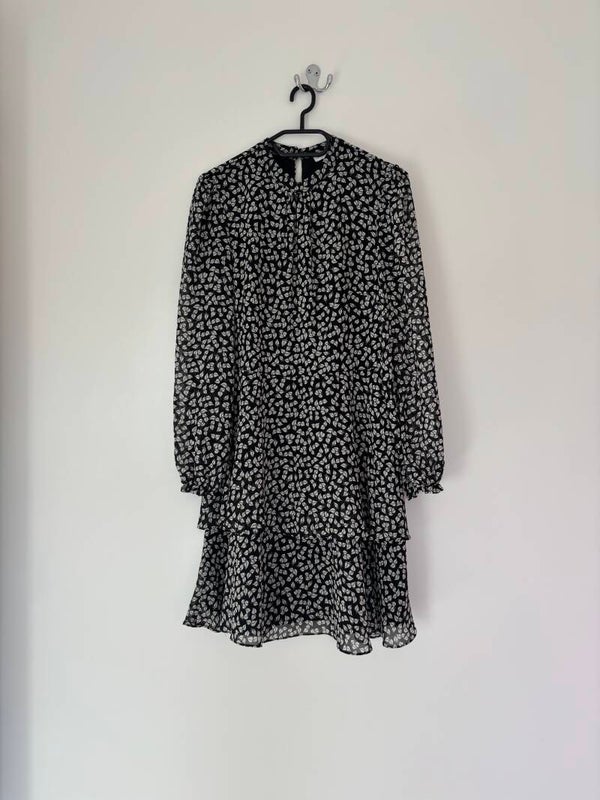 Warehouse Long Sleeve Layered Mini Dress Lined Size 10
