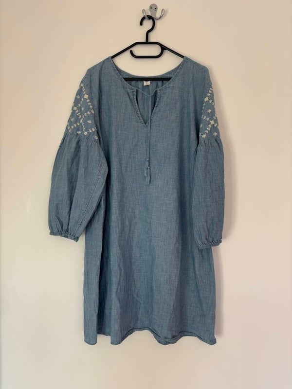 Old Navy Soft Denim Long Sleeve Relaxed Fit Dress Size XL