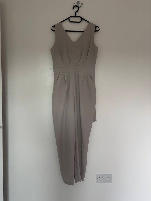 Miss Selfridge Sleeveless Tie Neck On Back Jumpsuit Size 12