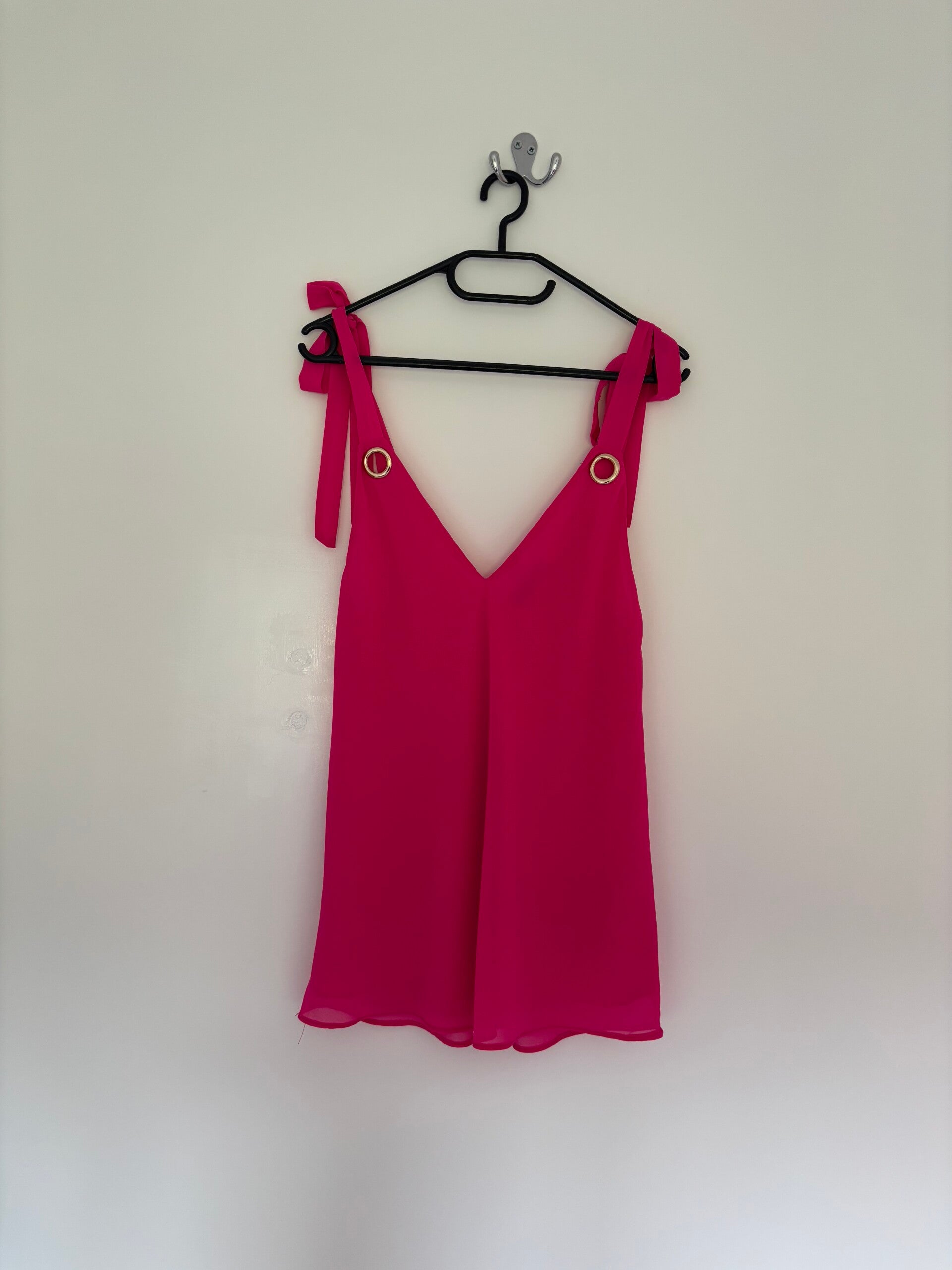 Quiz Sleeveless Lined Top Blouse Hot Pink Size 8