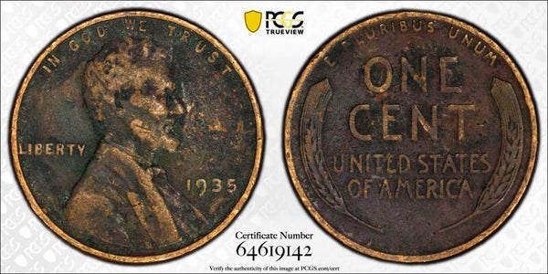 1935 penny dark BN