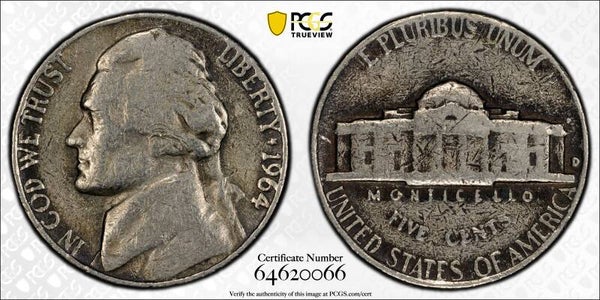 1964-D 5 Cent dark coin